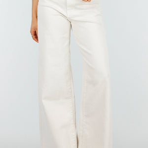 OP=OP.20.NL Beige Wide Leg Jeans met Hoge Taille