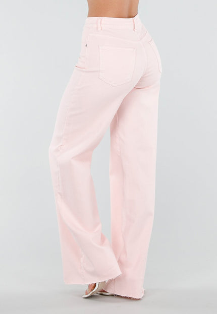 OP=OP.20.NL Lichtroze Wide Leg Tall Stretch Jeans