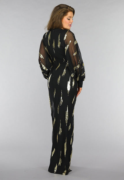 OP=OP.20.NL Zwarte Padded Longsleeve Galajurk met Split