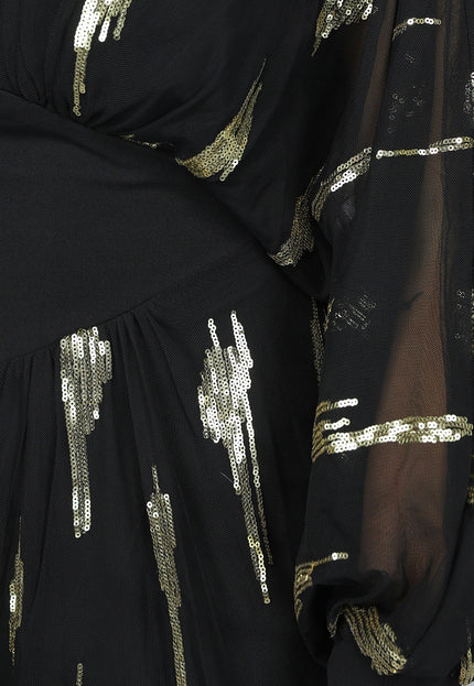 OP=OP.20.NL Zwarte Padded Longsleeve Galajurk met Split