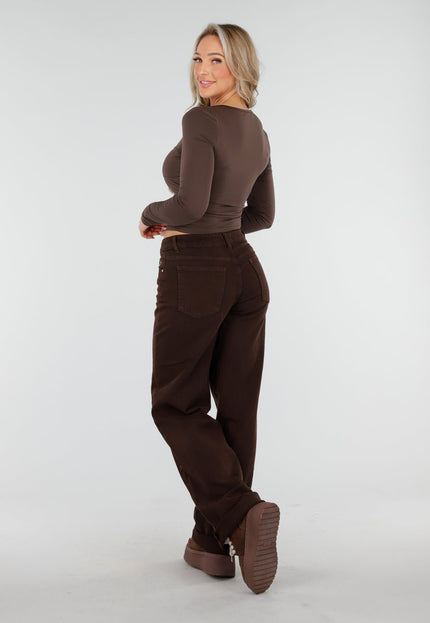OP=OP.20.R Tall Bruine Straight Leg Jeans