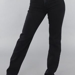 OP=OP.21.NL Antraciet Tall Stretch Spijkerbroek met Rechte Pijpen