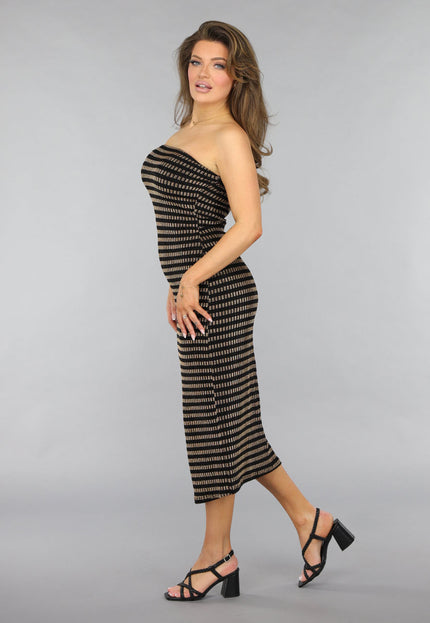 OP=OP.21.S Zwarte Sandaletten met Gevlochten Bandjes