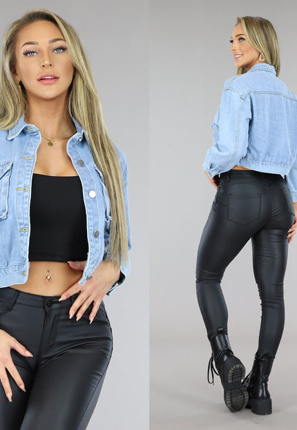 OP=OP.22.NL Basic Lichtblauw Spijkerjasje