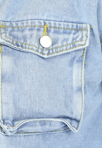 OP=OP.22.NL Basic Lichtblauw Spijkerjasje