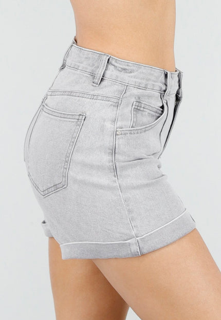OP=OP.22.NL Grijze Denim Shorts