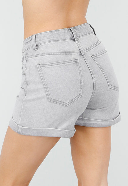 OP=OP.22.NL Grijze Denim Shorts