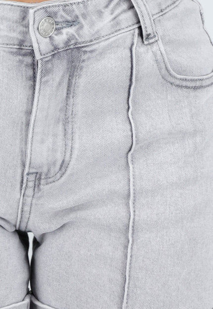 OP=OP.22.NL Grijze Denim Shorts