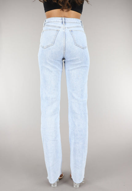 OP=OP.22.NL Lichtblauwe Tall Ripped High Waist Jeans