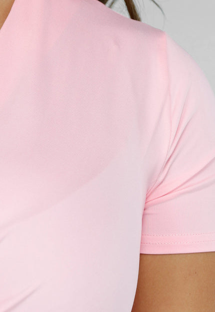 OP=OP.22.NL Poederroze V-hals Bodysuit