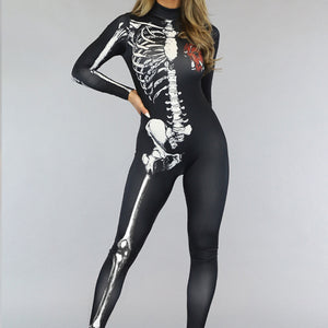 CARNA50 Aansluitend Skelet Jumpsuit