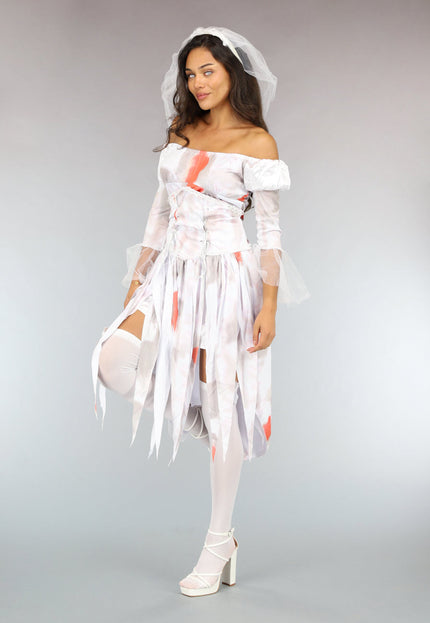 CARNA50 Bebloed Horror Bruid Kostuum