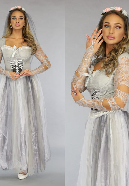 CARNA10 Horror Bruid Kostuum