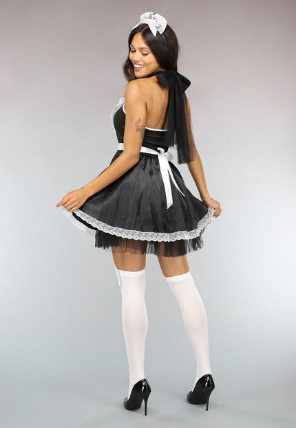 CARNA50 Kamermeisje Kostuum met Kanten Details