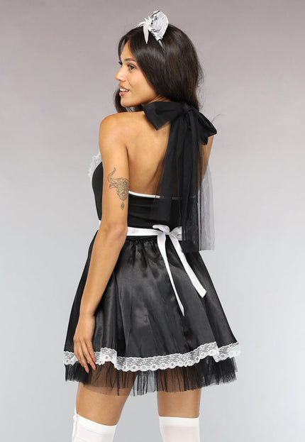 CARNA50 Kamermeisje Kostuum met Kanten Details