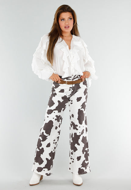 OP=OP.22.S Witte Blouse met Ruches