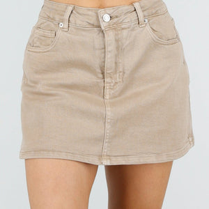 OP=OP.23.NL Beige Denim Skort met Stretch