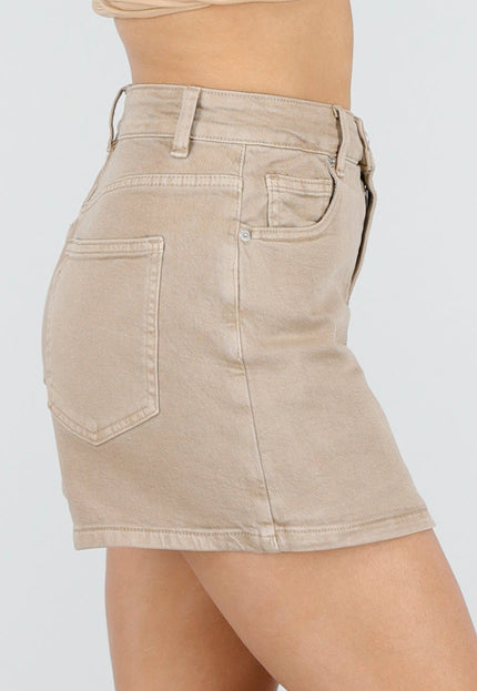 OP=OP.23.NL Beige Denim Skort met Stretch
