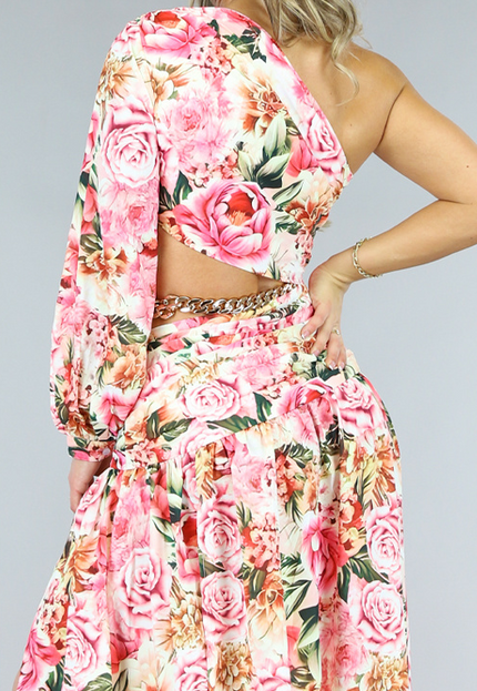 OP=OP.23.NL Bloemenprint Maxi Jurk