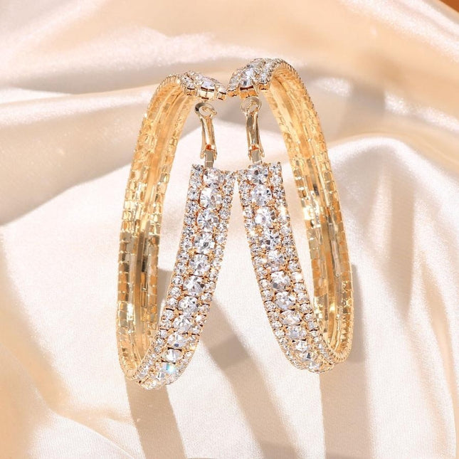 OP=OP.23.NL Gouden Strass Oorbel Ringen