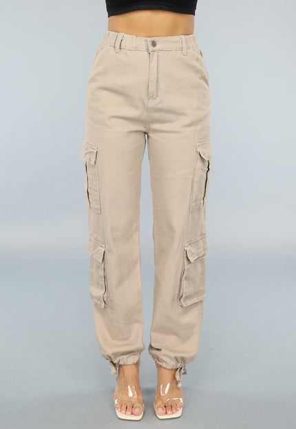 OP=OP.24.NL Khaki Carpenter Broek met Zakken