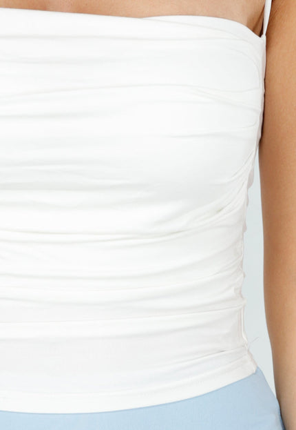 OP=OP.24.NL Witte Spaghetti Top met Pads