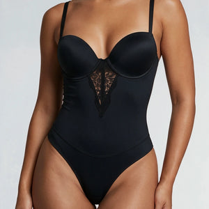 OP=OP.24.NL Zwarte Corrigerende Bodysuit met Voorgevormde Cups