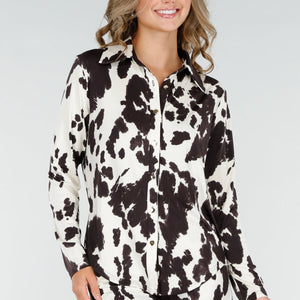 OP=OP.25.S Blouse met Koeienprint