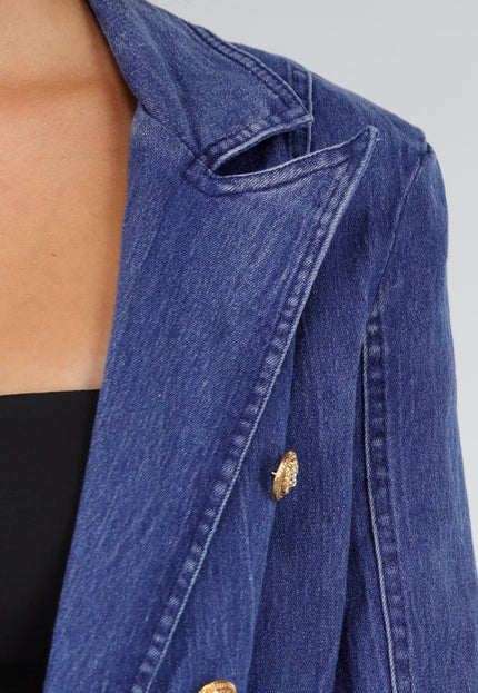 OP=OP.25.S Donkerblauwe Jeans Blazer