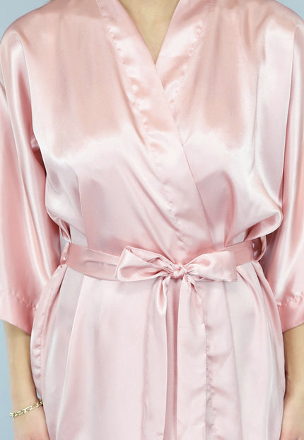 OP=OP.25.S Satin Baby Roze Kimono Kort