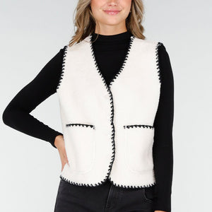 OP=OP.25.S Wit Teddy Gilet