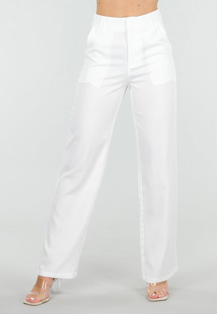 OP=OP.25.S Witte Wide Leg Pantalon