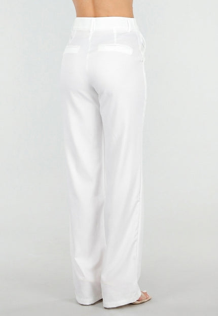 OP=OP.25.S Witte Wide Leg Pantalon