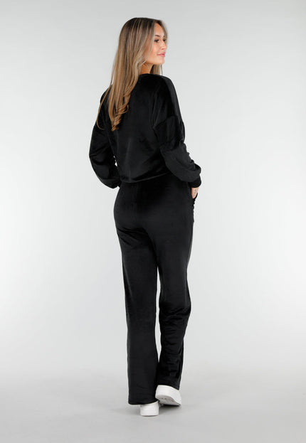 OP=OP.25.S Zwart Velours Stretch Huispak