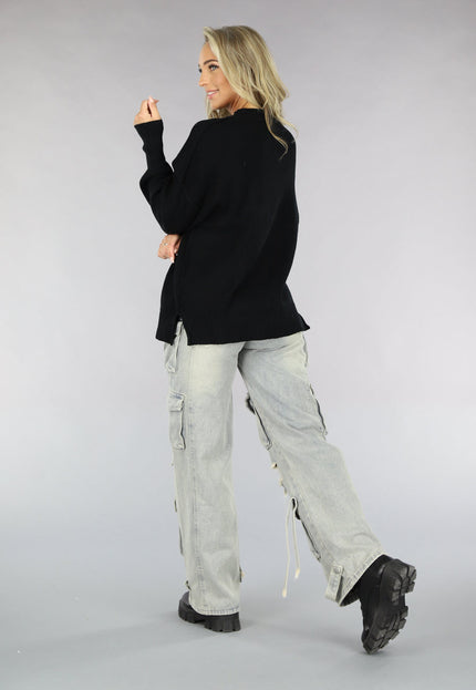 OP=OP.26.NL Acid Wash Ripped Cargo Jeans met Klepzakken