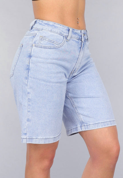 OP=OP.26.NL Blauwe Denim Bermuda Short met Stretch