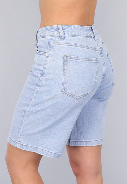 OP=OP.26.NL Blauwe Denim Bermuda Short met Stretch