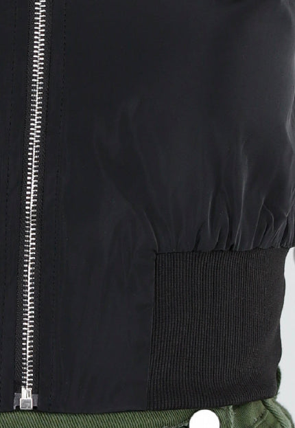 OP=OP.26.NL Zwarte Cropped Bodywarmer