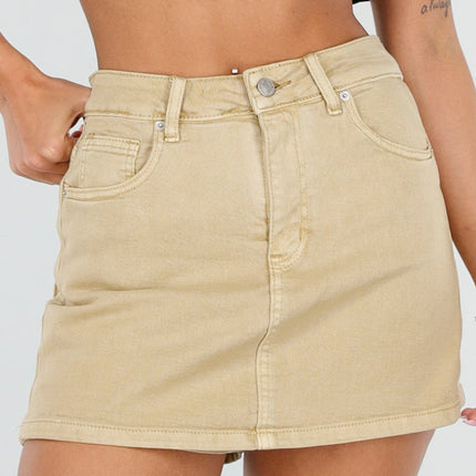 OP=OP.27.NL Beige Denim Skort met Stretch