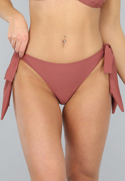 OP=OP.27.NL Bruin Bikinibroekje met Striksluiting