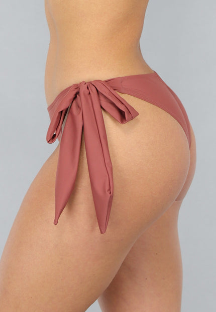 OP=OP.27.NL Bruin Bikinibroekje met Striksluiting
