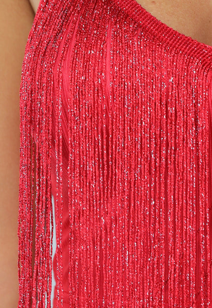 OP=OP.27.NL Co Ord Set met Franjes in Rood