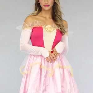 CARNA10 Roze Doornroosje Kostuum