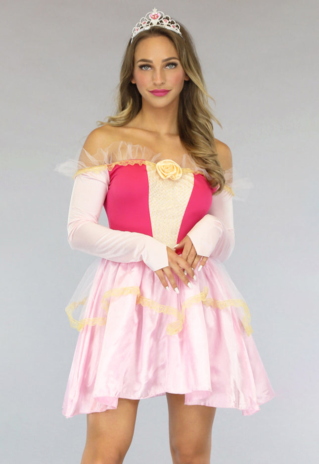 CARNA10 Roze Doornroosje Kostuum