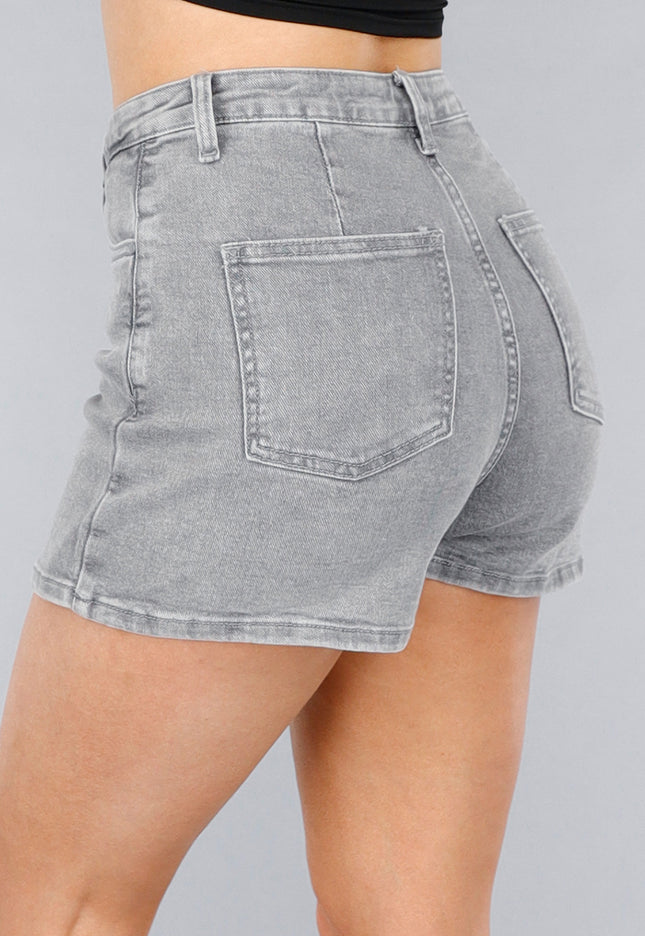 OP=OP.28.NL Grijze Denim Stretch Skort