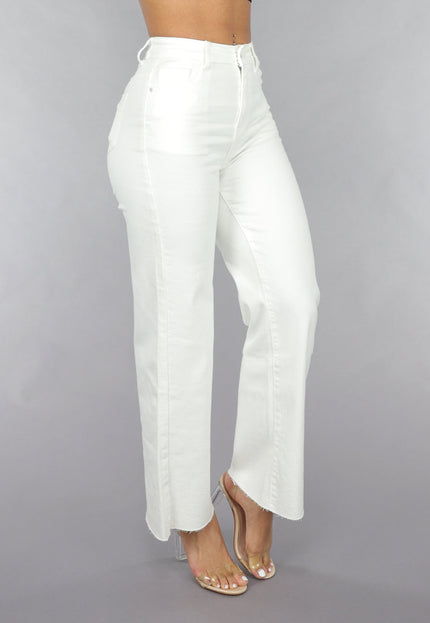 OP=OP.28.NL High Waist Straight Leg Witte Petite Jeans