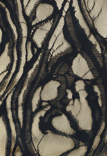 OP=OP.28.NL Lange Zwarte Kanten Jurk