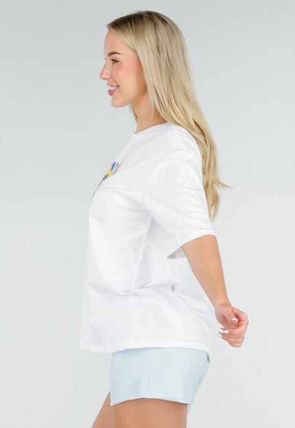 OP=OP.28.NL Wit Katoenen T-shirt met Citrus Print