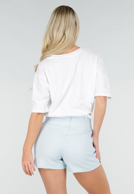 OP=OP.28.NL Wit Katoenen T-shirt met Citrus Print
