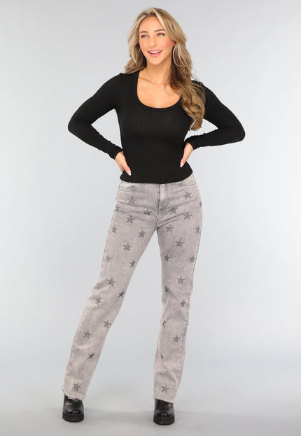 OP=OP.28.NL Zwarte Longsleeve Stretch Top